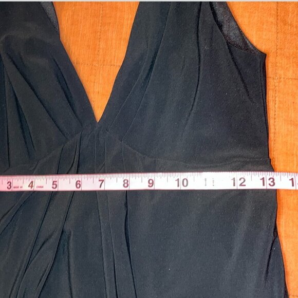 Y2K. Joseph Ribkoff Black Sleeveless V-Neck Bubble Mini  Dress Women’s Size 4 - Picture 6 of 8